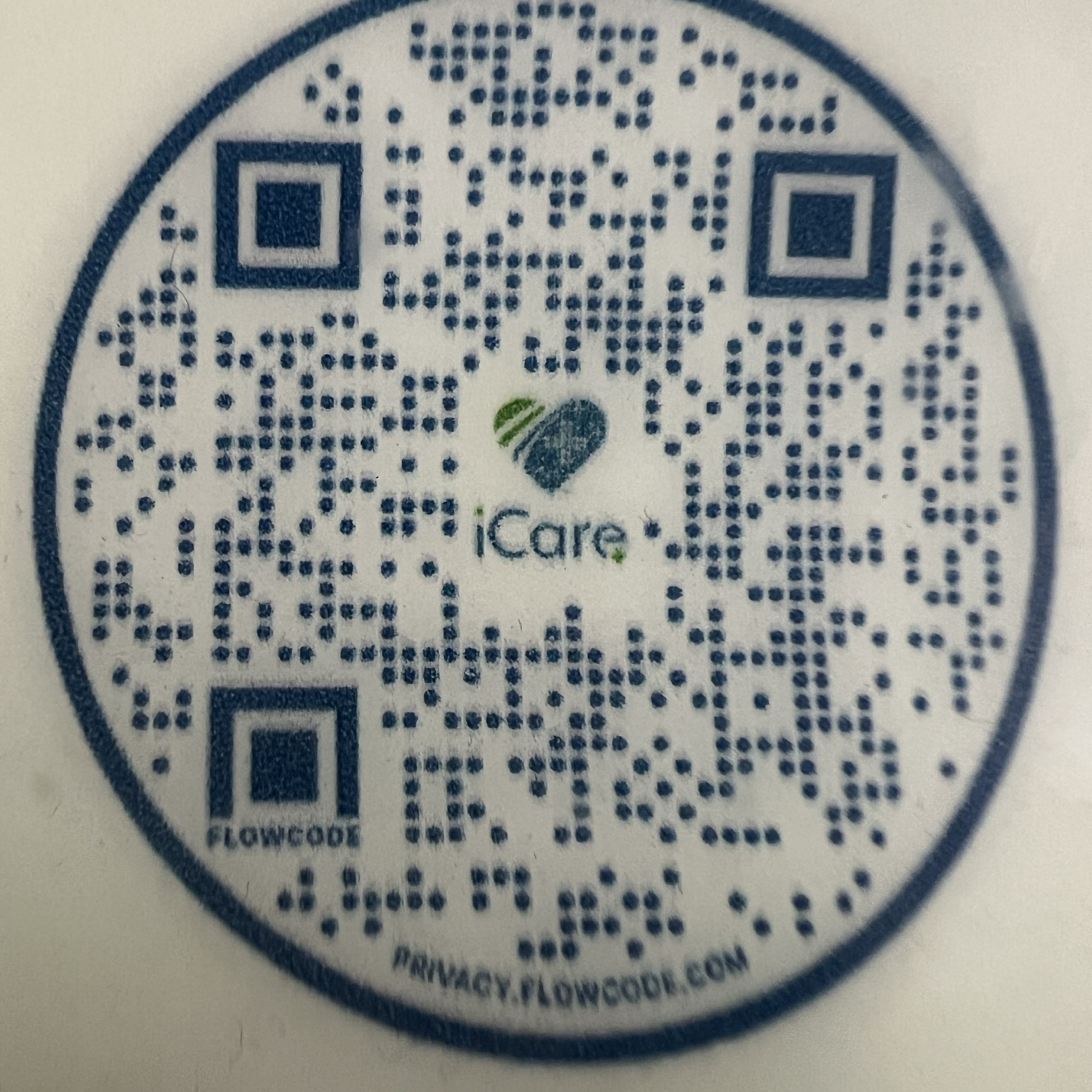 ICare QR code for customer sign-up